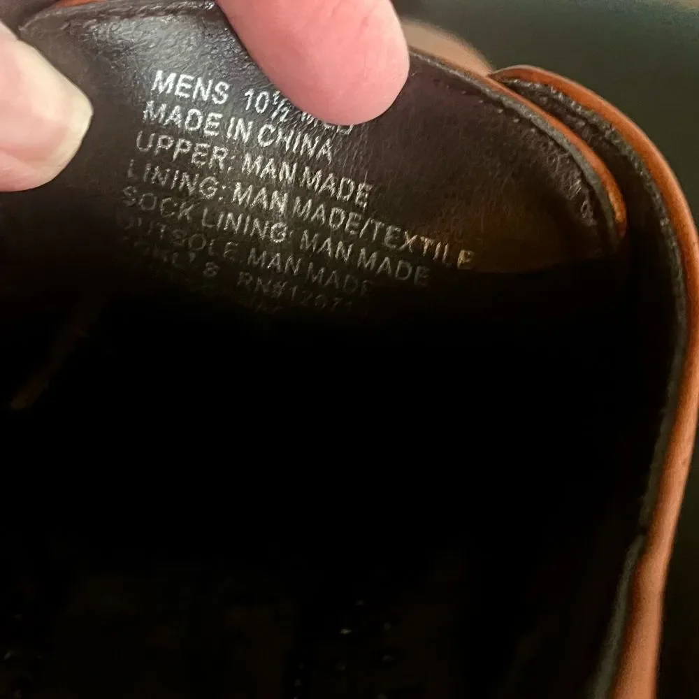 Van Heusen Men's Tan Leather Oxfords